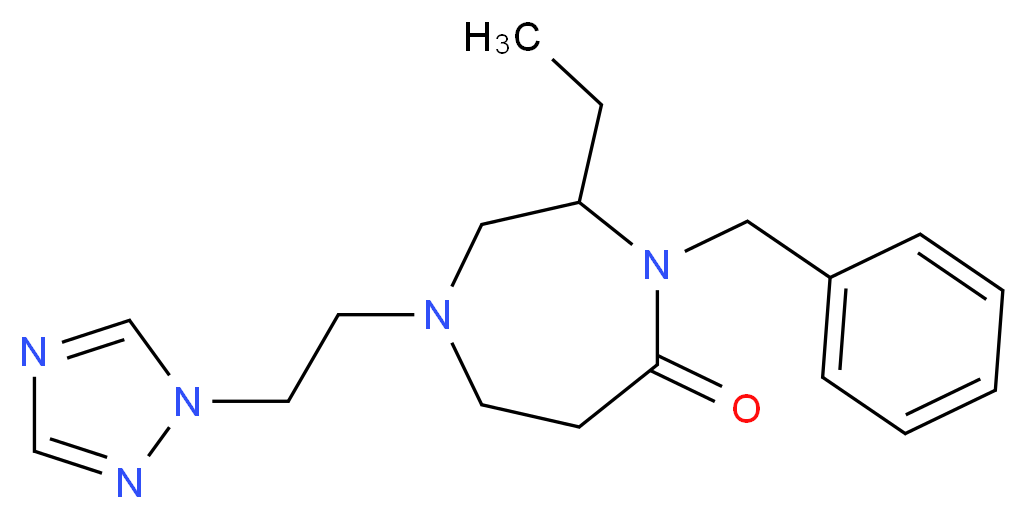 4-benzyl-3-ethyl-1-[2-(1H-1,2,4-triazol-1-yl)ethyl]-1,4-diazepan-5-one_Molecular_structure_CAS_)