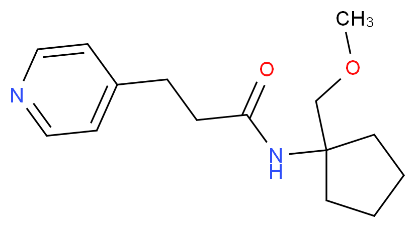 N-[1-(methoxymethyl)cyclopentyl]-3-pyridin-4-ylpropanamide_Molecular_structure_CAS_)