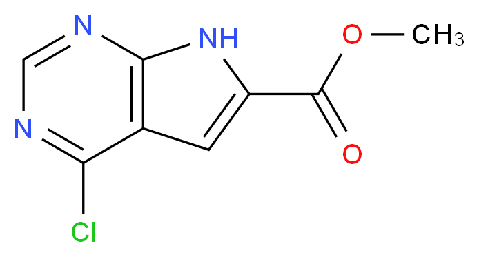 4-Chloro-7H-pyrrolo[2,3-d]pyrimidine-6-carboxylic acid methyl ester_Molecular_structure_CAS_944709-69-7)