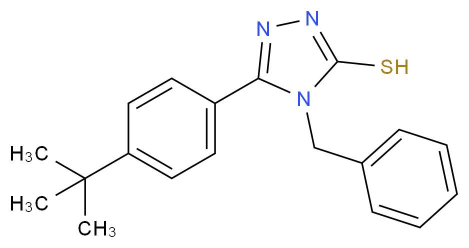 4-Benzyl-5-(4-tert-butyl-phenyl)-4H-[1,2,4]triazole-3-thiol_Molecular_structure_CAS_)