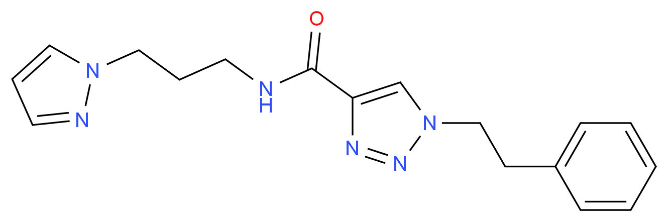 1-(2-phenylethyl)-N-[3-(1H-pyrazol-1-yl)propyl]-1H-1,2,3-triazole-4-carboxamide_Molecular_structure_CAS_)