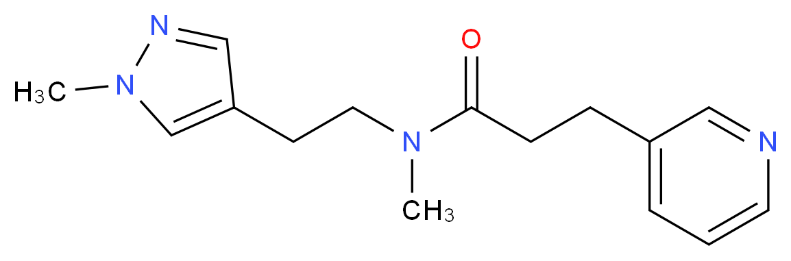 N-methyl-N-[2-(1-methyl-1H-pyrazol-4-yl)ethyl]-3-pyridin-3-ylpropanamide_Molecular_structure_CAS_)