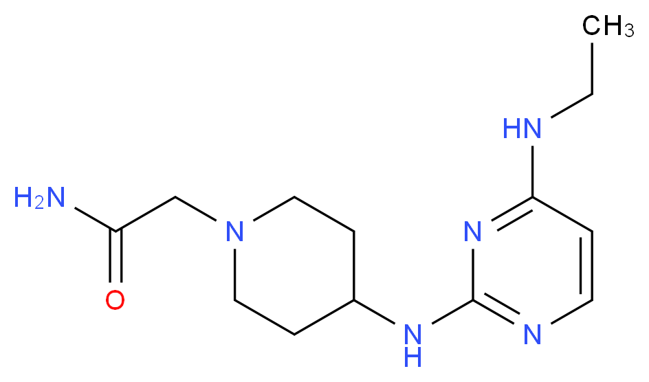 2-(4-{[4-(ethylamino)pyrimidin-2-yl]amino}piperidin-1-yl)acetamide_Molecular_structure_CAS_)