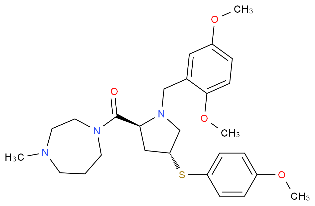 1-{(4R)-1-(2,5-dimethoxybenzyl)-4-[(4-methoxyphenyl)thio]-L-prolyl}-4-methyl-1,4-diazepane_Molecular_structure_CAS_)