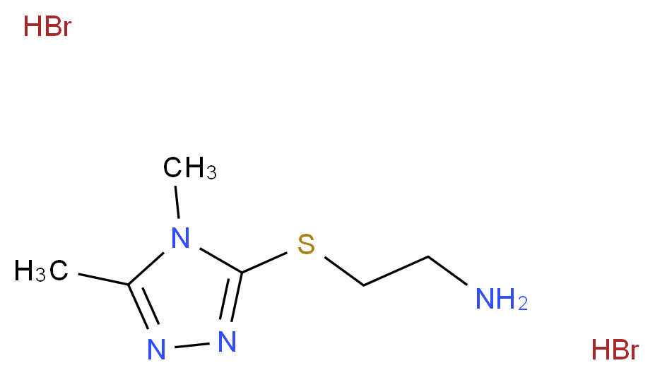 {2-[(4,5-Dimethyl-4H-1,2,4-triazol-3-yl)thio]-ethyl}amine dihydrobromide_Molecular_structure_CAS_)