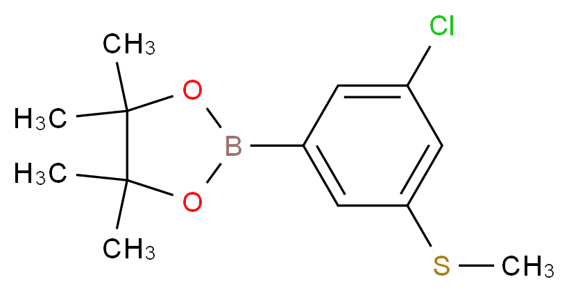 2-(3-Chloro-5-(methylthio)phenyl)-4,4,5,5-tetramethyl-1,3,2-dioxaborolane_Molecular_structure_CAS_1256360-24-3)