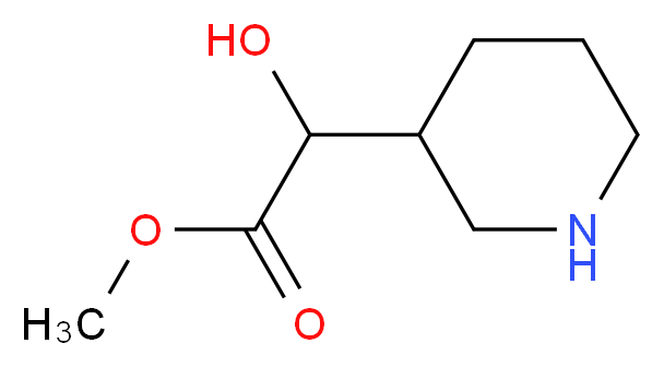 methyl 2-hydroxy-2-(piperidin-3-yl)acetate_Molecular_structure_CAS_)