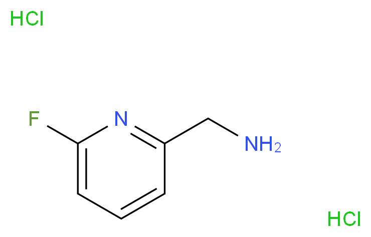 2-(Aminomethyl)-6-fluoropyridine dihydrochloride_Molecular_structure_CAS_)