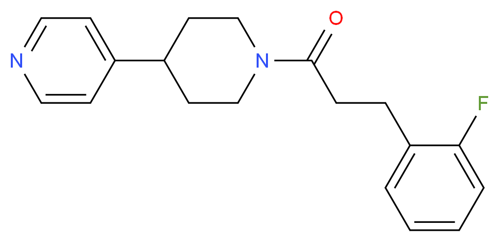 4-{1-[3-(2-fluorophenyl)propanoyl]-4-piperidinyl}pyridine_Molecular_structure_CAS_)