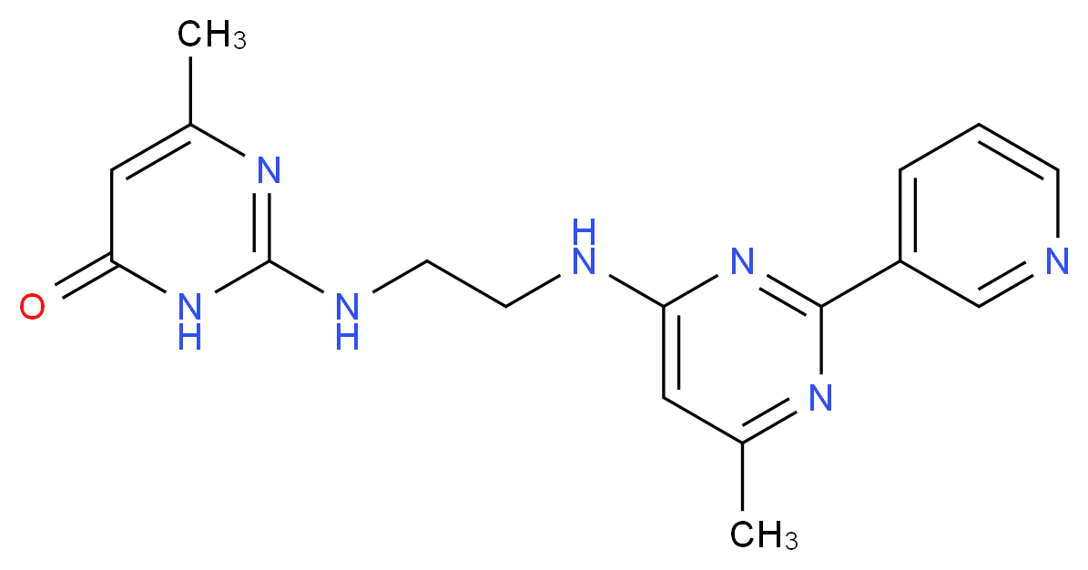 6-methyl-2-({2-[(6-methyl-2-pyridin-3-ylpyrimidin-4-yl)amino]ethyl}amino)pyrimidin-4(3H)-one_Molecular_structure_CAS_)