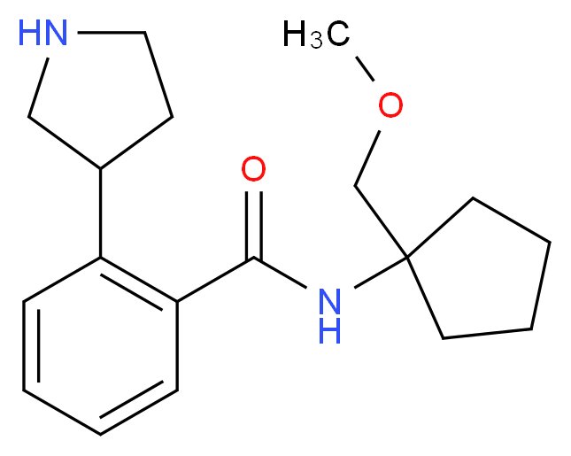 N-[1-(methoxymethyl)cyclopentyl]-2-(3-pyrrolidinyl)benzamide_Molecular_structure_CAS_)