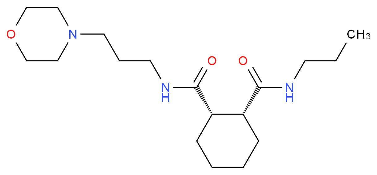 (1S*,2R*)-N-(3-morpholin-4-ylpropyl)-N'-propylcyclohexane-1,2-dicarboxamide_Molecular_structure_CAS_)