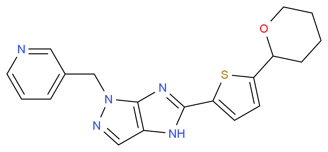 1-(3-pyridinylmethyl)-5-[5-(tetrahydro-2H-pyran-2-yl)-2-thienyl]-1,4-dihydroimidazo[4,5-c]pyrazole_Molecular_structure_CAS_)