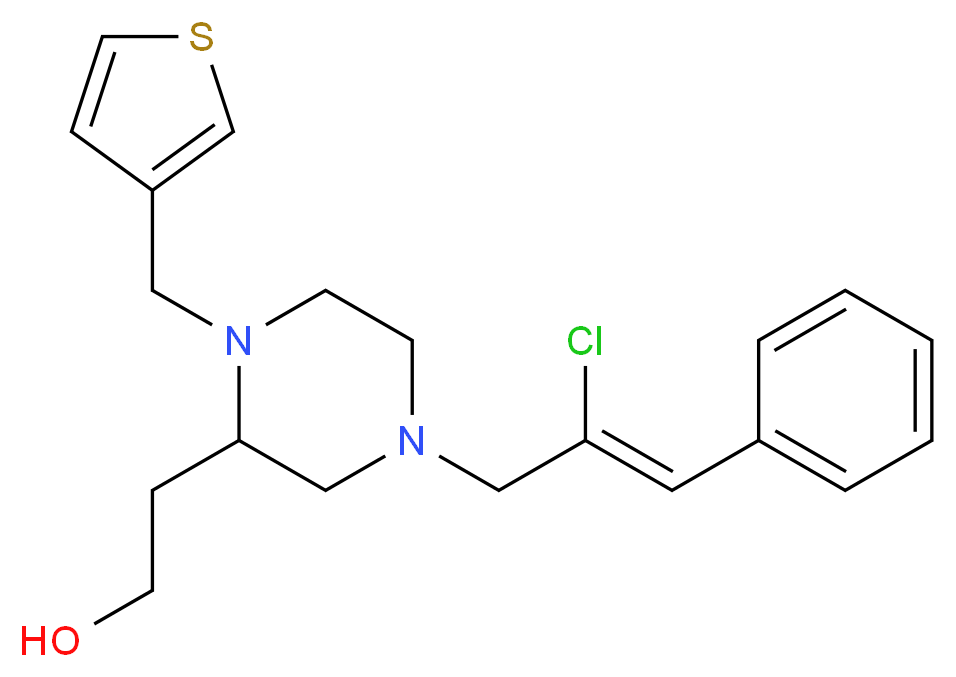 2-[4-[(2Z)-2-chloro-3-phenyl-2-propen-1-yl]-1-(3-thienylmethyl)-2-piperazinyl]ethanol_Molecular_structure_CAS_)