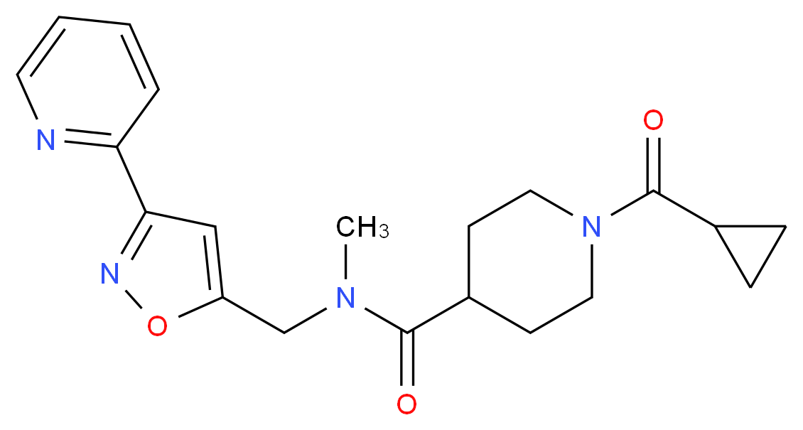1-(cyclopropylcarbonyl)-N-methyl-N-{[3-(2-pyridinyl)-5-isoxazolyl]methyl}-4-piperidinecarboxamide_Molecular_structure_CAS_)
