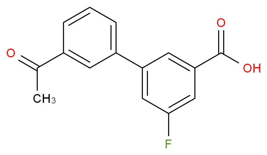 3'-Acetyl-5-fluoro-[1,1'-biphenyl]-3-carboxylic acid_Molecular_structure_CAS_1261996-91-1)