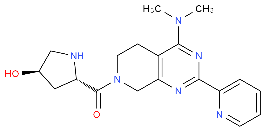(3R,5S)-5-{[4-(dimethylamino)-2-pyridin-2-yl-5,8-dihydropyrido[3,4-d]pyrimidin-7(6H)-yl]carbonyl}pyrrolidin-3-ol_Molecular_structure_CAS_)