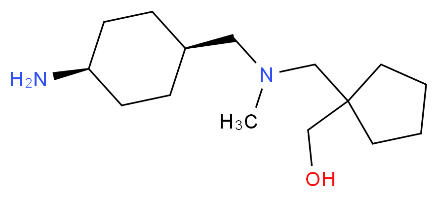 (1-{[[(cis-4-aminocyclohexyl)methyl](methyl)amino]methyl}cyclopentyl)methanol_Molecular_structure_CAS_)