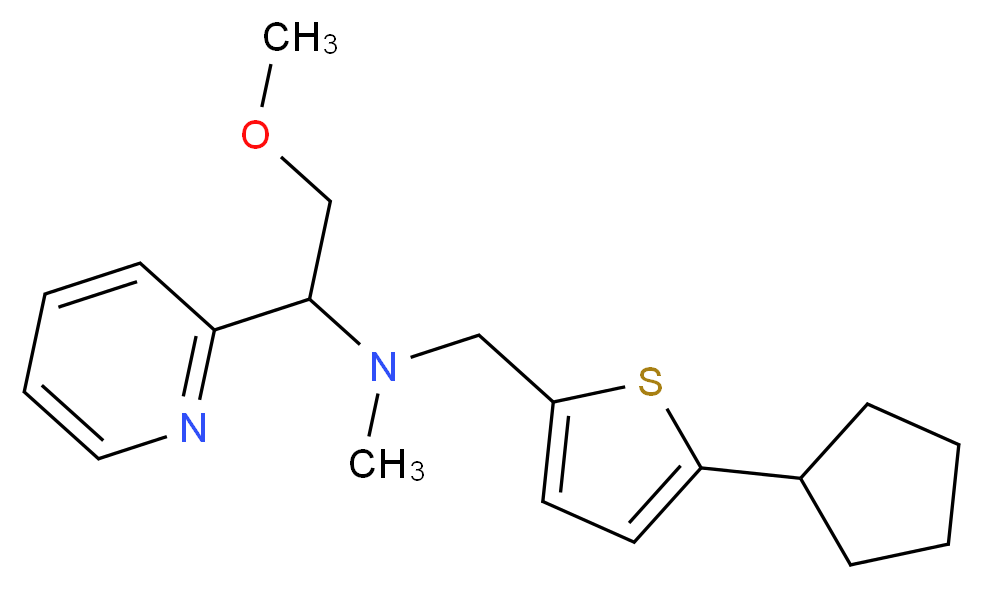 N-[(5-cyclopentyl-2-thienyl)methyl]-2-methoxy-N-methyl-1-pyridin-2-ylethanamine_Molecular_structure_CAS_)