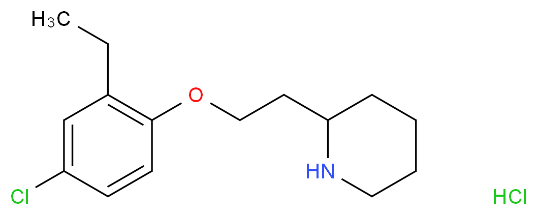 2-[2-(4-Chloro-2-ethylphenoxy)ethyl]piperidine hydrochloride_Molecular_structure_CAS_)