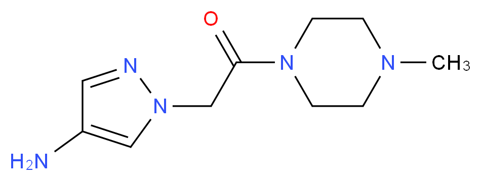 2-(4-amino-1H-pyrazol-1-yl)-1-(4-methylpiperazin-1-yl)ethan-1-one_Molecular_structure_CAS_)