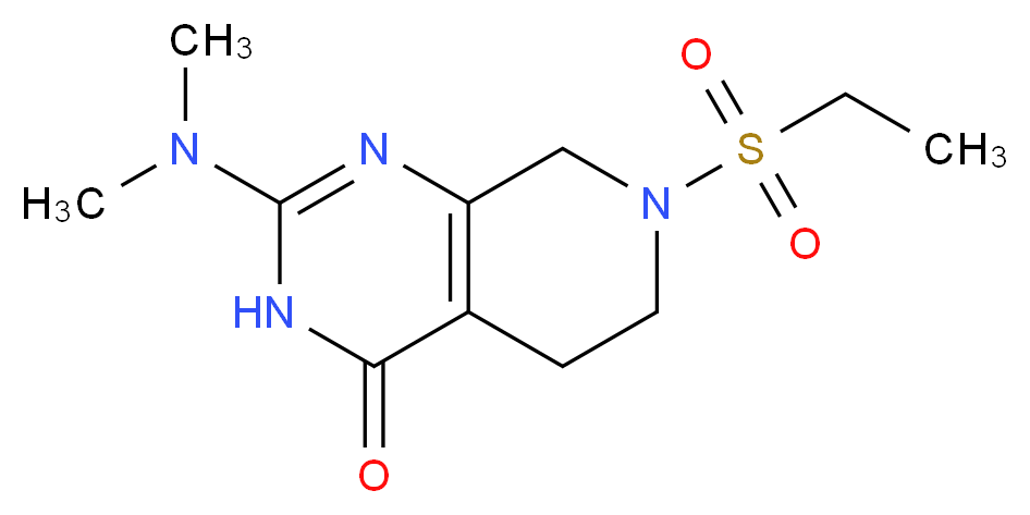 2-(dimethylamino)-7-(ethylsulfonyl)-5,6,7,8-tetrahydropyrido[3,4-d]pyrimidin-4(3H)-one_Molecular_structure_CAS_)