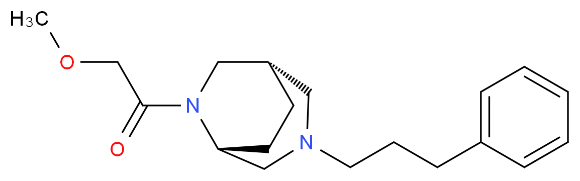 (1S*,5R*)-6-(methoxyacetyl)-3-(3-phenylpropyl)-3,6-diazabicyclo[3.2.2]nonane_Molecular_structure_CAS_)