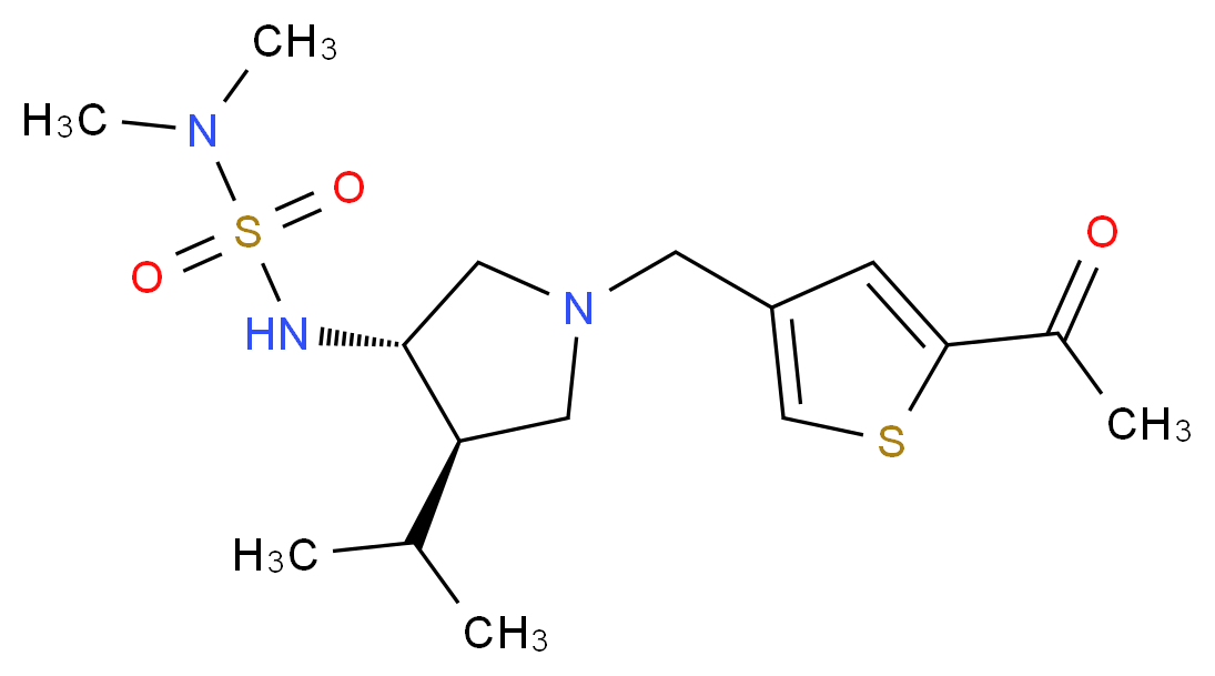 N'-{(3S*,4R*)-1-[(5-acetyl-3-thienyl)methyl]-4-isopropylpyrrolidin-3-yl}-N,N-dimethylsulfamide_Molecular_structure_CAS_)