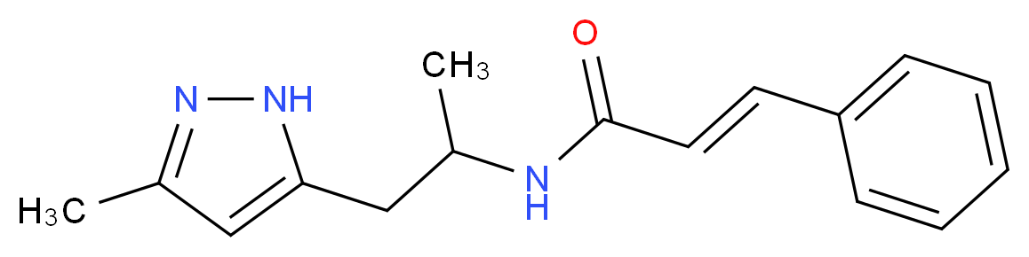 (2E)-N-[1-methyl-2-(3-methyl-1H-pyrazol-5-yl)ethyl]-3-phenylacrylamide_Molecular_structure_CAS_)