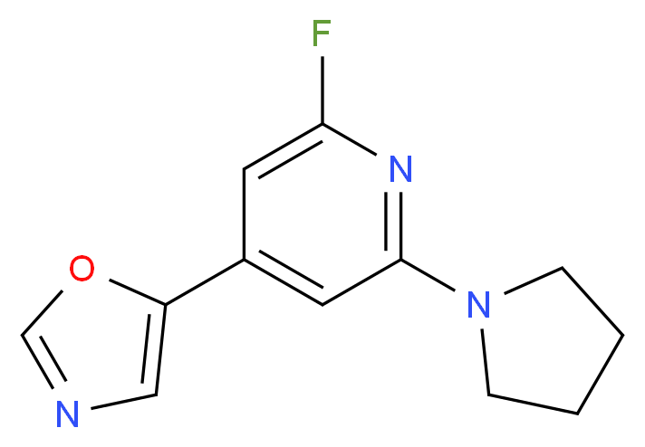 5-(2-Fluoro-6-(pyrrolidin-1-yl)pyridin-4-yl)-oxazole_Molecular_structure_CAS_)