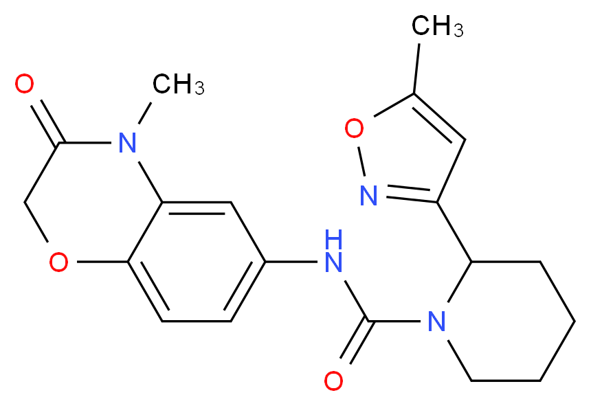 2-(5-methylisoxazol-3-yl)-N-(4-methyl-3-oxo-3,4-dihydro-2H-1,4-benzoxazin-6-yl)piperidine-1-carboxamide_Molecular_structure_CAS_)