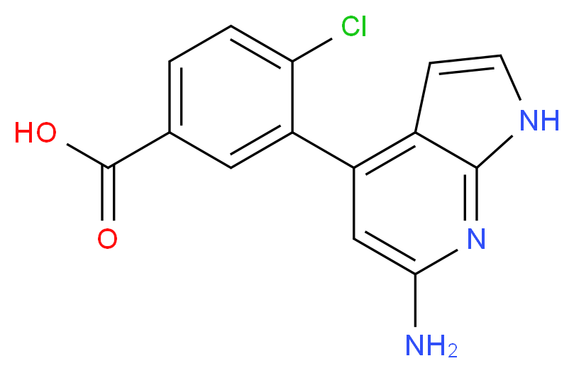 3-(6-amino-1H-pyrrolo[2,3-b]pyridin-4-yl)-4-chlorobenzoic acid_Molecular_structure_CAS_)