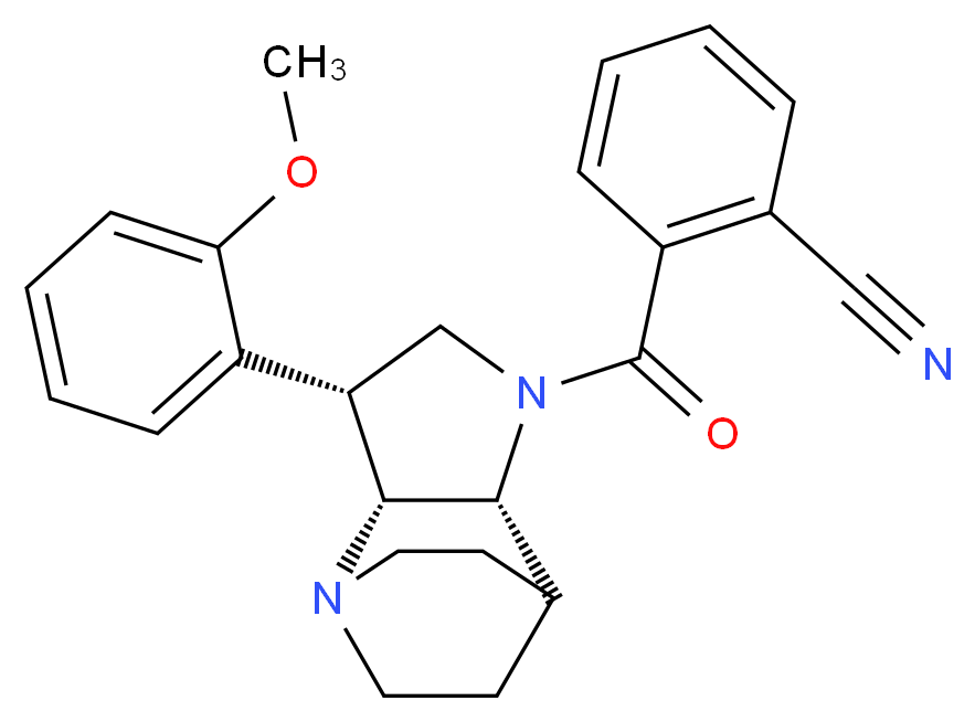 2-{[(3R*,3aR*,7aR*)-3-(2-methoxyphenyl)hexahydro-4,7-ethanopyrrolo[3,2-b]pyridin-1(2H)-yl]carbonyl}benzonitrile_Molecular_structure_CAS_)