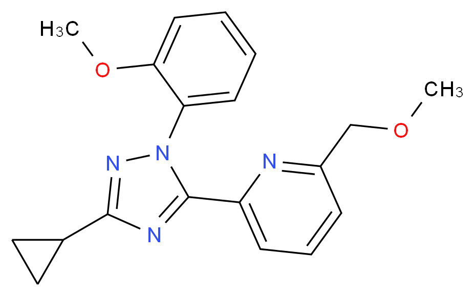 2-[3-cyclopropyl-1-(2-methoxyphenyl)-1H-1,2,4-triazol-5-yl]-6-(methoxymethyl)pyridine_Molecular_structure_CAS_)