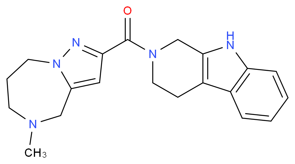 2-[(5-methyl-5,6,7,8-tetrahydro-4H-pyrazolo[1,5-a][1,4]diazepin-2-yl)carbonyl]-2,3,4,9-tetrahydro-1H-beta-carboline_Molecular_structure_CAS_)