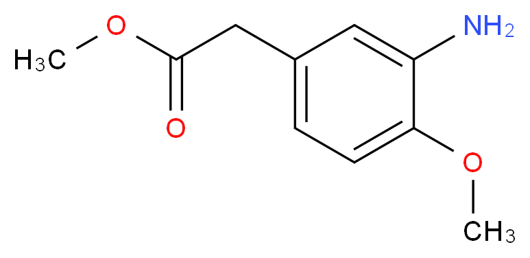 Methyl 2-(3-amino-4-methoxyphenyl)acetate_Molecular_structure_CAS_63304-82-5)