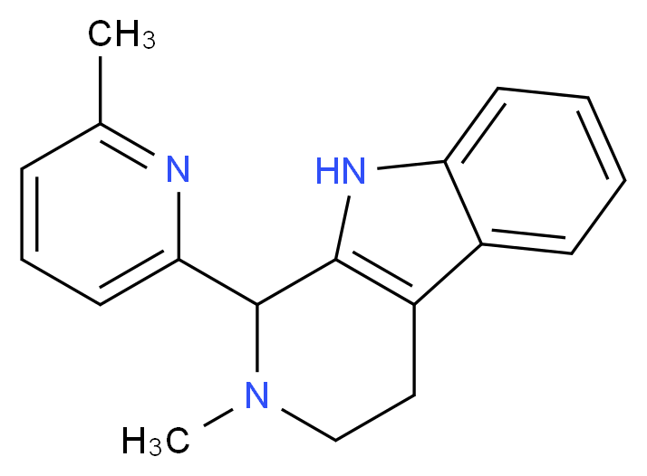 2-methyl-1-(6-methyl-2-pyridinyl)-2,3,4,9-tetrahydro-1H-beta-carboline_Molecular_structure_CAS_)