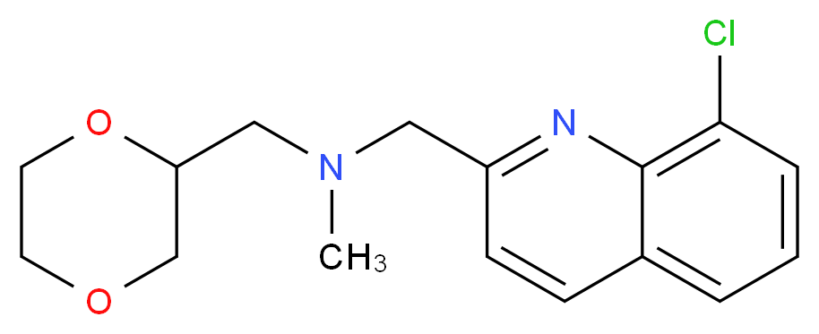 1-(8-chloroquinolin-2-yl)-N-(1,4-dioxan-2-ylmethyl)-N-methylmethanamine_Molecular_structure_CAS_)