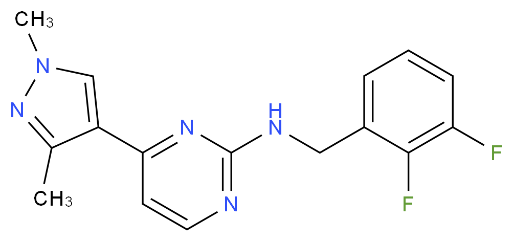 N-(2,3-difluorobenzyl)-4-(1,3-dimethyl-1H-pyrazol-4-yl)pyrimidin-2-amine_Molecular_structure_CAS_)
