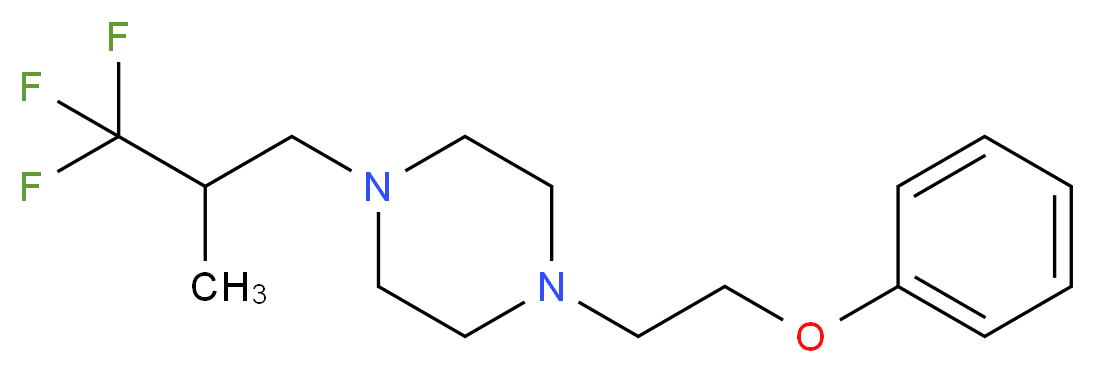 1-(2-phenoxyethyl)-4-(3,3,3-trifluoro-2-methylpropyl)piperazine_Molecular_structure_CAS_)
