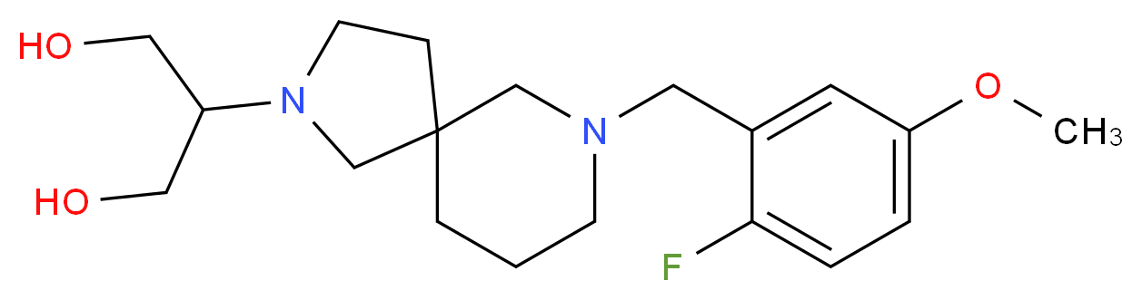 2-[7-(2-fluoro-5-methoxybenzyl)-2,7-diazaspiro[4.5]dec-2-yl]-1,3-propanediol_Molecular_structure_CAS_)