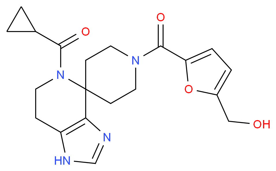 (5-{[5-(cyclopropylcarbonyl)-1,5,6,7-tetrahydro-1'H-spiro[imidazo[4,5-c]pyridine-4,4'-piperidin]-1'-yl]carbonyl}-2-furyl)methanol_Molecular_structure_CAS_)