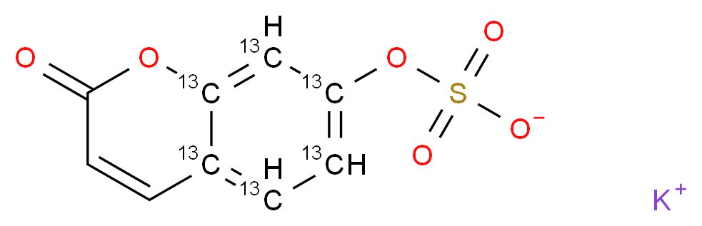 7-Hydroxy Coumarin-13C6 Sulfate Potassium Salt_Molecular_structure_CAS_)