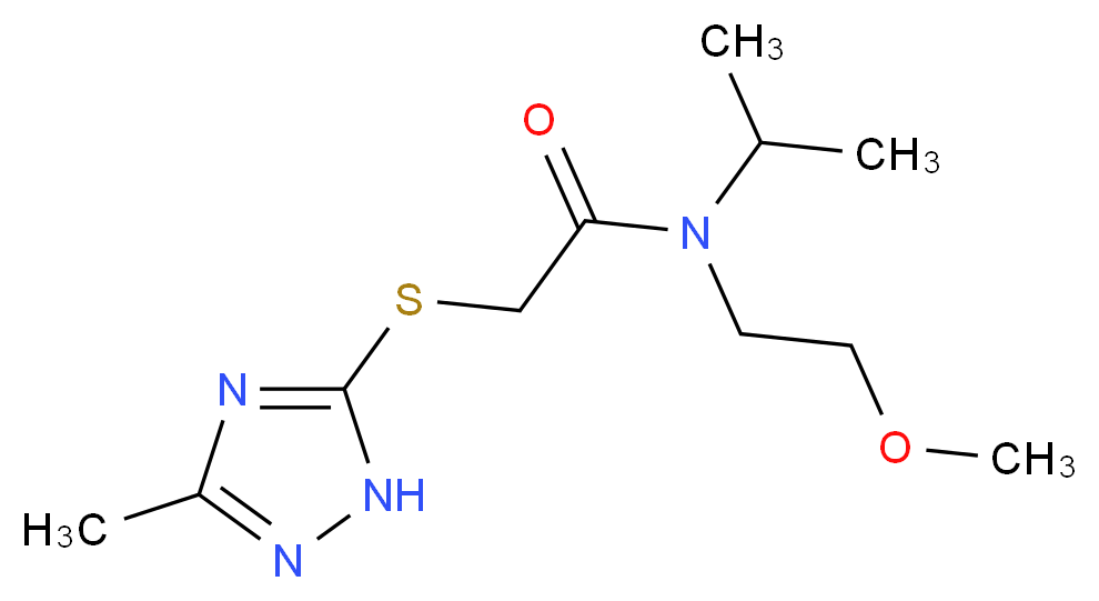 N-isopropyl-N-(2-methoxyethyl)-2-[(3-methyl-1H-1,2,4-triazol-5-yl)thio]acetamide_Molecular_structure_CAS_)