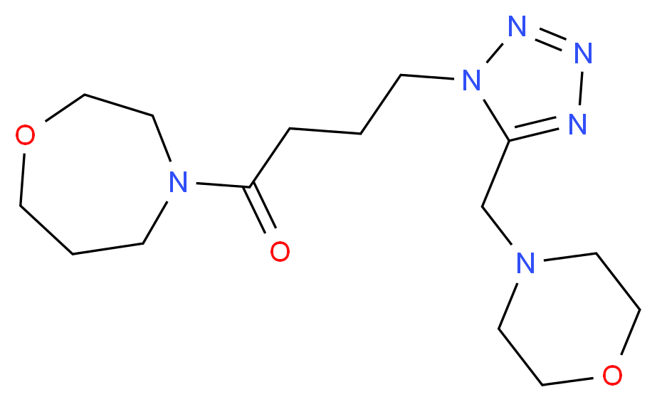 4-{4-[5-(morpholin-4-ylmethyl)-1H-tetrazol-1-yl]butanoyl}-1,4-oxazepane_Molecular_structure_CAS_)
