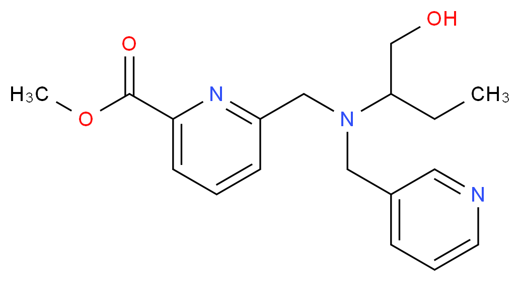 methyl 6-{[[1-(hydroxymethyl)propyl](pyridin-3-ylmethyl)amino]methyl}pyridine-2-carboxylate_Molecular_structure_CAS_)