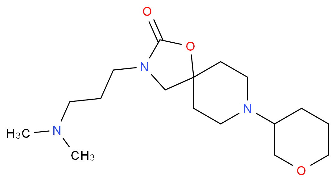 3-[3-(dimethylamino)propyl]-8-(tetrahydro-2H-pyran-3-yl)-1-oxa-3,8-diazaspiro[4.5]decan-2-one_Molecular_structure_CAS_)