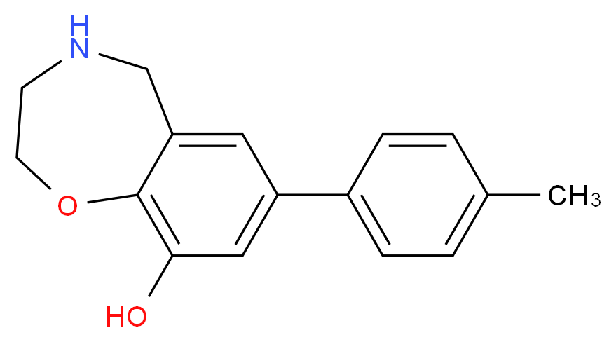 7-(4-methylphenyl)-2,3,4,5-tetrahydro-1,4-benzoxazepin-9-ol_Molecular_structure_CAS_)