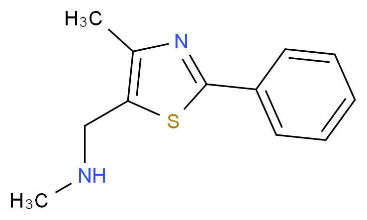 N-methyl-N-[(4-methyl-2-phenyl-1,3-thiazol-5-yl)methyl]amine_Molecular_structure_CAS_850375-02-9)