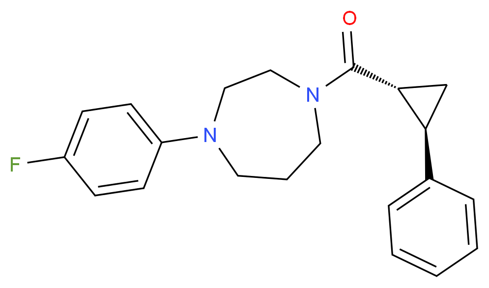1-(4-fluorophenyl)-4-{[(1R*,2R*)-2-phenylcyclopropyl]carbonyl}-1,4-diazepane_Molecular_structure_CAS_)